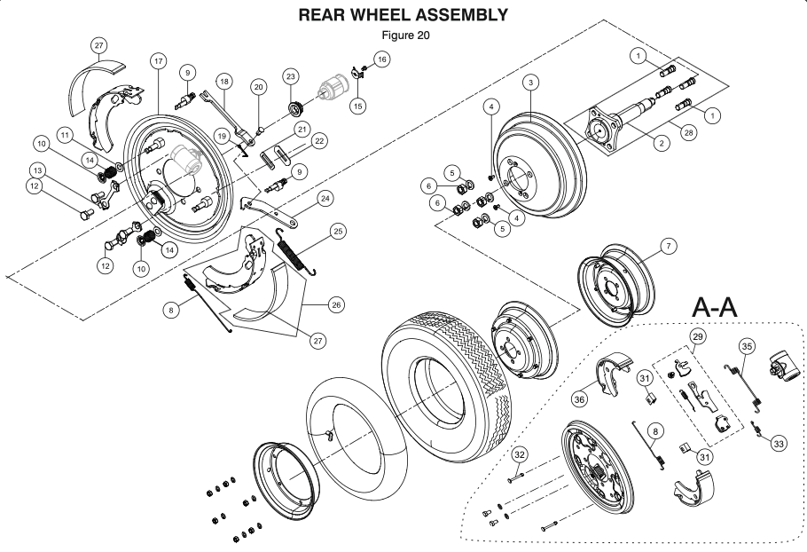 REAR WHEEL ASSEMBLY