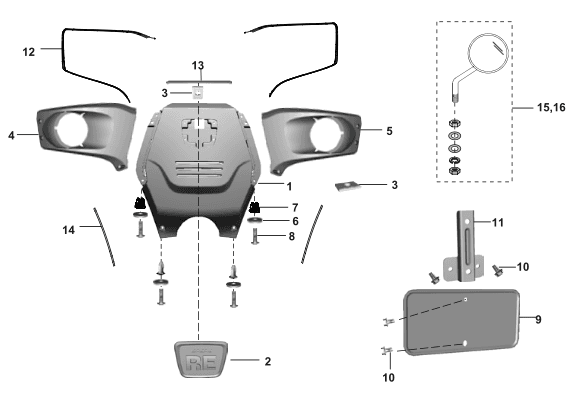 Steering & Head Lamp Cover