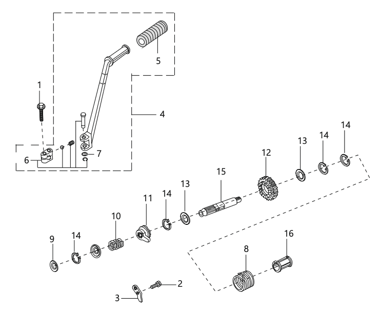 KICK STARTER MECHANISM