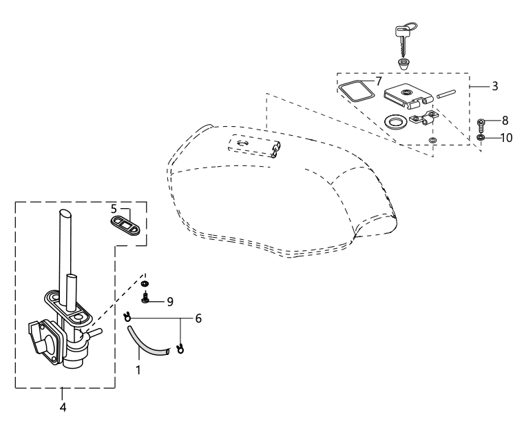 FUEL TANK CAP , TAP ASSLY .