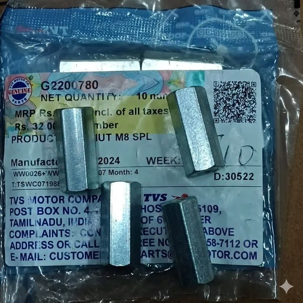 Hex Nut, M8, SPL