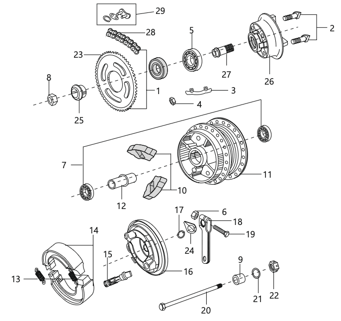 REAR HUB (110 MM)