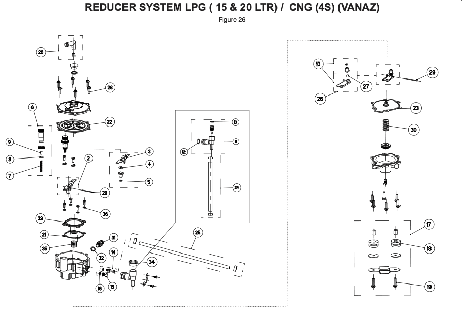 REDUCER SYSTEM LPG ( 15 & 20 LTR) / CNG (4S) (VANAZ)