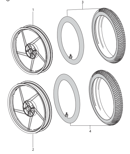 Tube / Tyre / Rim (For Alloy Wheel)