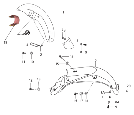 Mudguard - Front & Rear