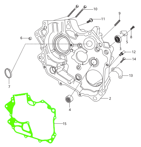 Engine Assembly / Crankcase RH