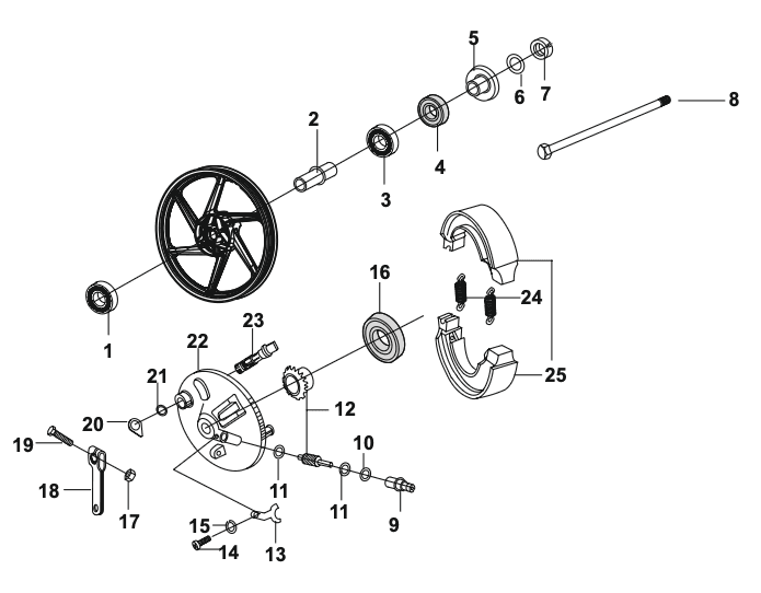 FRONT HUB (Alloy Wheel)