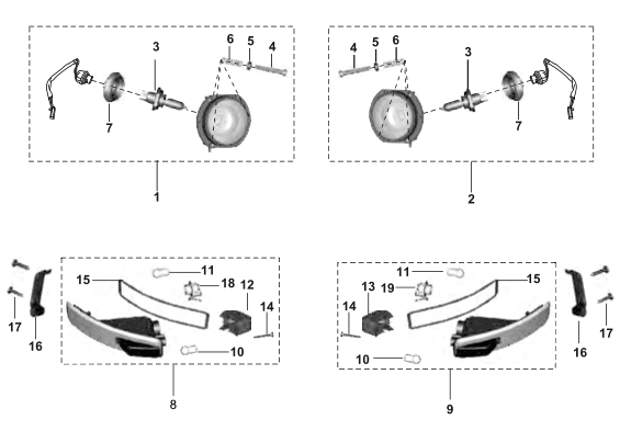 Head Light Assembly & Blinkers