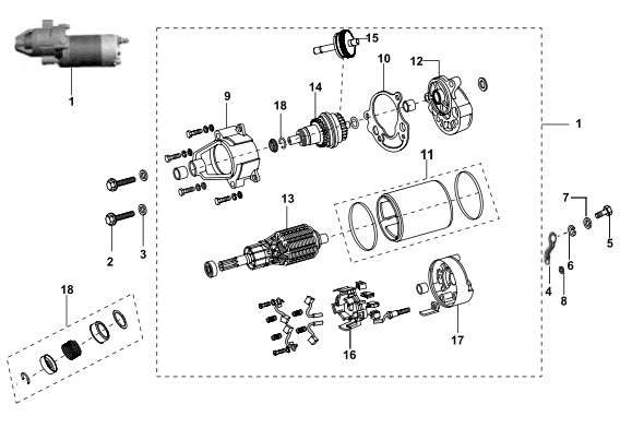 Starter Motor Assembly