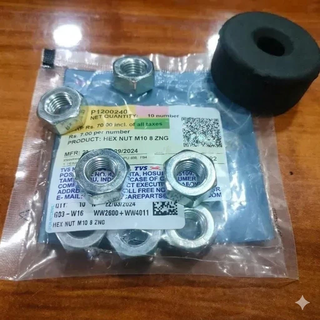 Hex Nut M10 8 Zng Rear & Front Engine Mtg