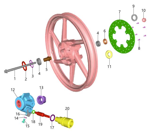 Front Hub - Disc Brake
