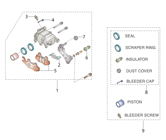 Front Disc Brake - Caliper