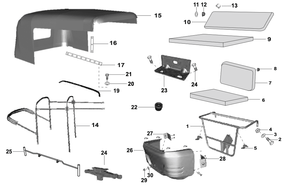 SEAT & HOOD FRAME - MAXIMA