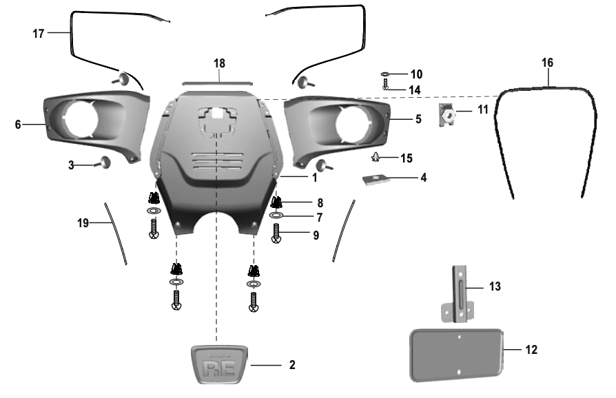 STEERING & HEAD LAMP COVER