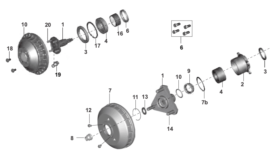 REAR HUB & AXLE