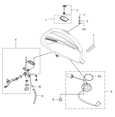 Fuel Tank, Cap Tank and Gauge Fuel